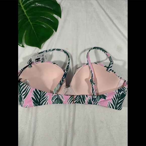 NWT $30 Shade & Shore Sun Tan Push Up V Wire Bandeau Bikini Top [SZ 34B‎ ] - Picture 9 of 13